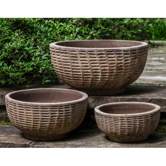 Campania Antique Lattice Basket Nested Set of 3