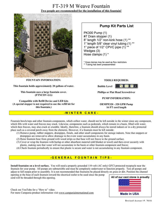 Campania International M Weave Fountain