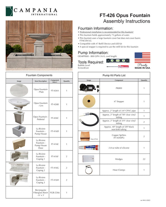 Campania International Opus Fountain