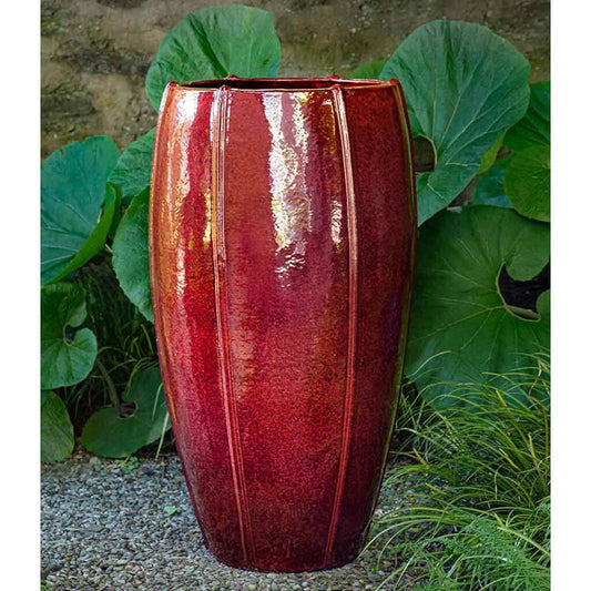 Campania Rib Vault Planter Tall | Glazed Collection