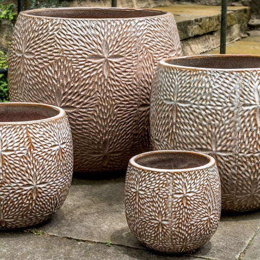 Campania Sand Dollar Planter Nested Set of 4 | Glazed Collection