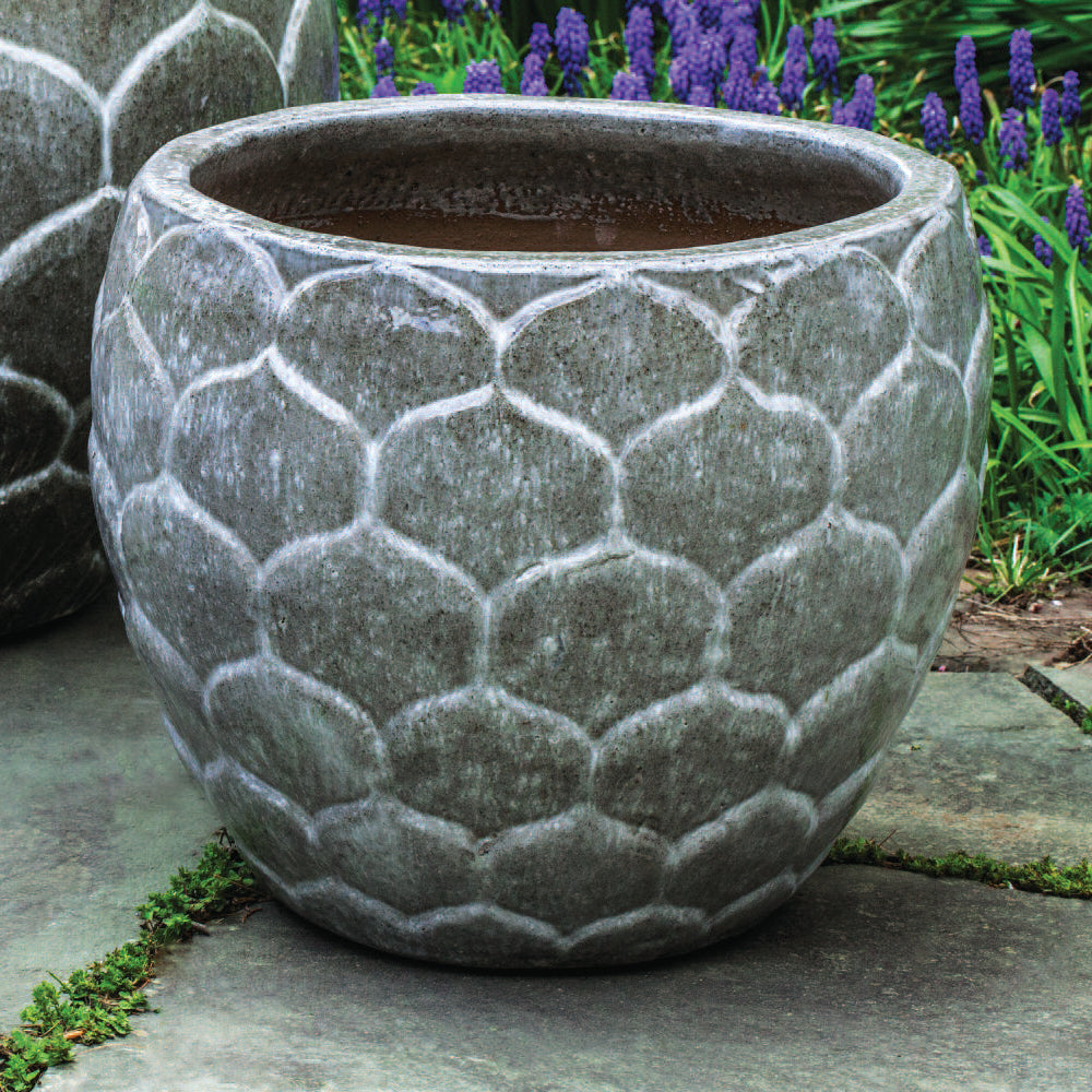 Campania Pina Planter Set of 3 | Glazed Terra Cotta Collection