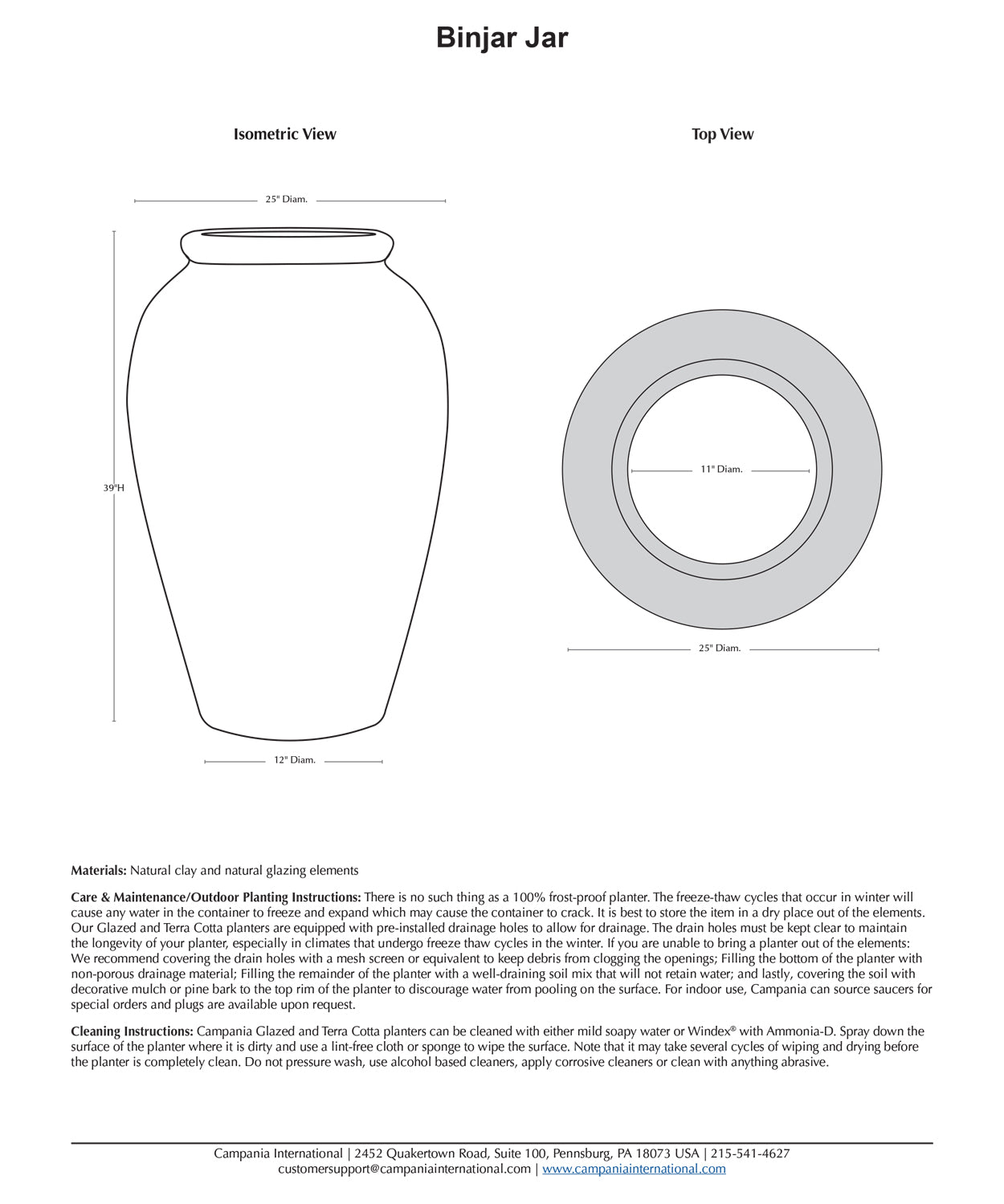 Campania Binjai Jar | Glazed Terra Cotta Planter