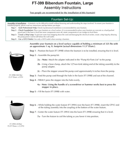 Campania Interntional Bibendum Fountain, Large