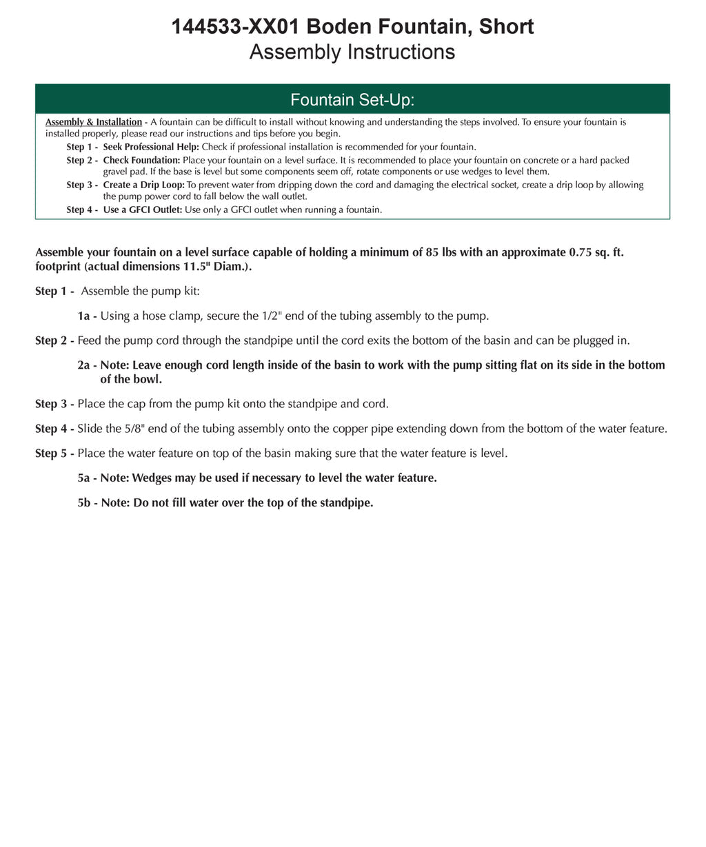 Campania International Boden Fountain - Riviera Blue