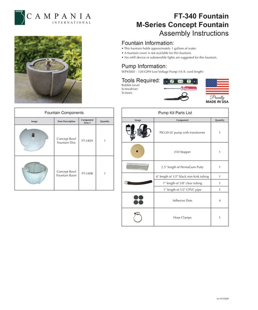 Campania International M-Series Concept Fountain