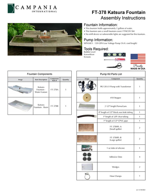 Campania International Katsura Fountain