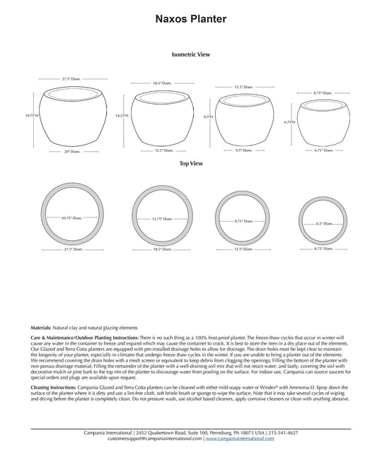 Campania Naxos Planter Set of 4 in Angkor | Angkor Collection