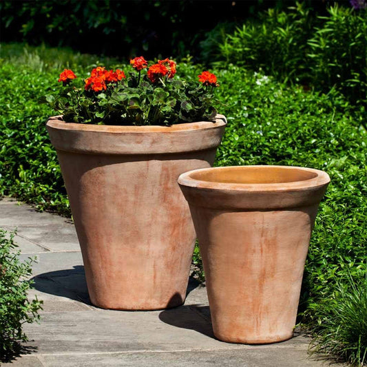 Campania Usuki Planter Nested Set of 2 | Glazed & Terra Cotta