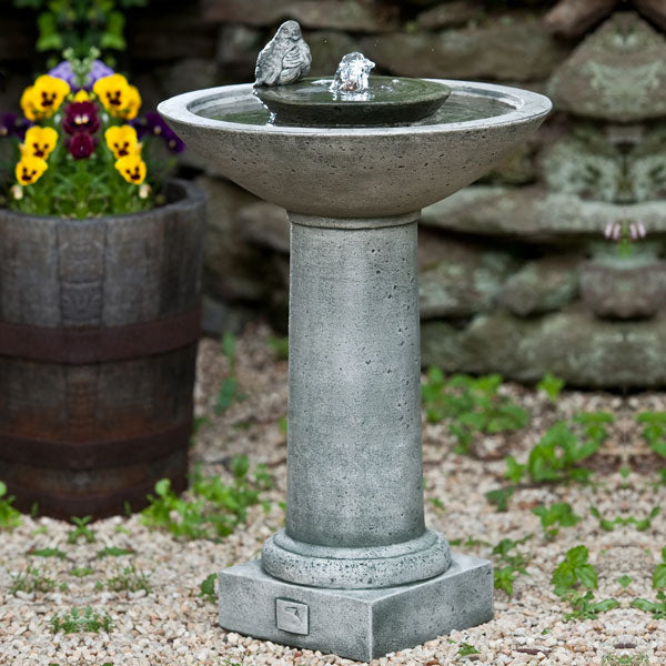 Campania International Aya Bird Pedestal Fountain
