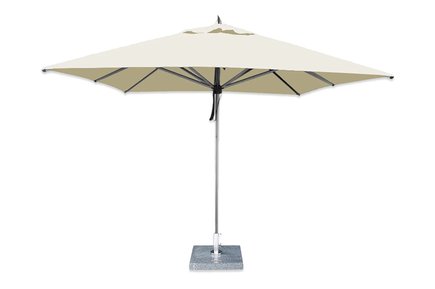 Bambrella Square Hurricane Aluminum Pulley Lift No Tilt Umbrella
