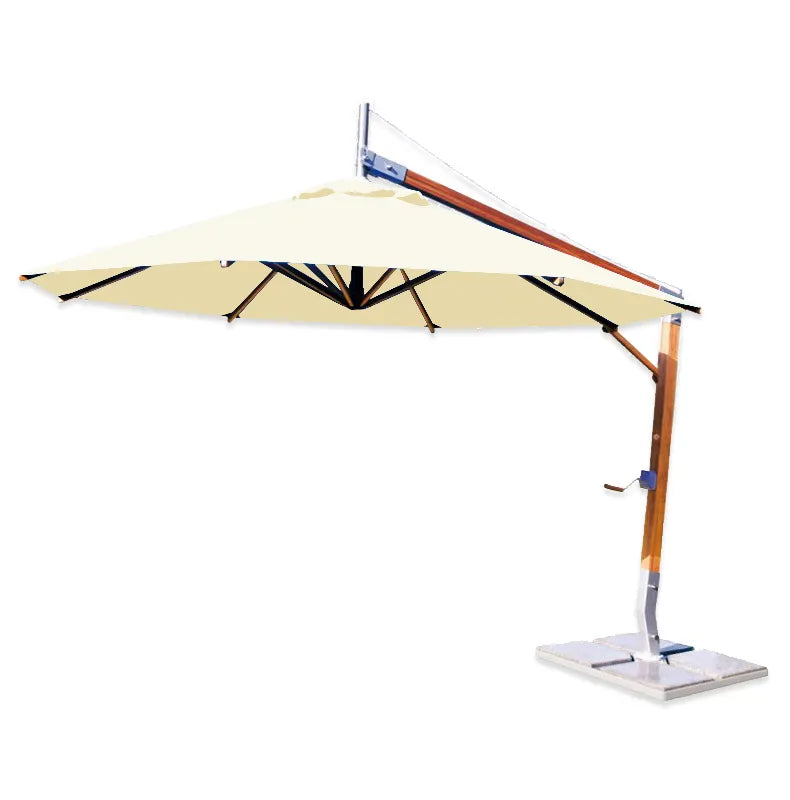 Bambrella Sirocco Side Wind Bamboo Cantilever Outdoor Umbrella