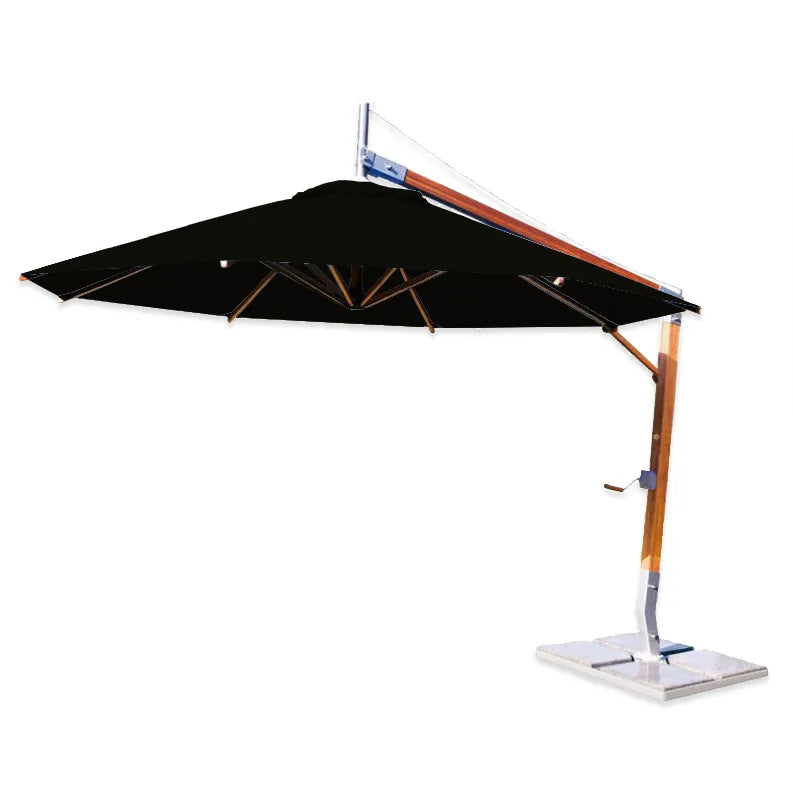 Bambrella Sirocco Side Wind Bamboo Cantilever Outdoor Umbrella