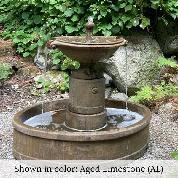 Borghese Garden Water Fountain with Basin Campania International