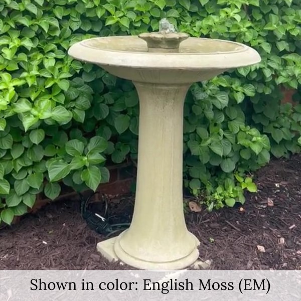 Campania International Camellia Birdbath Fountain