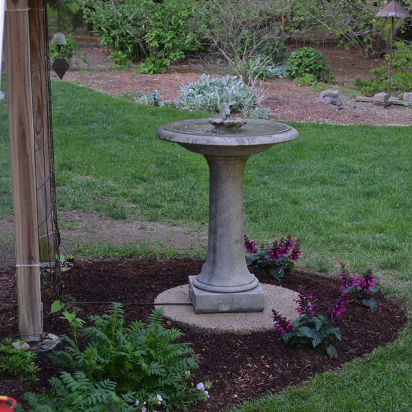 Campania International Camellia Birdbath Fountain