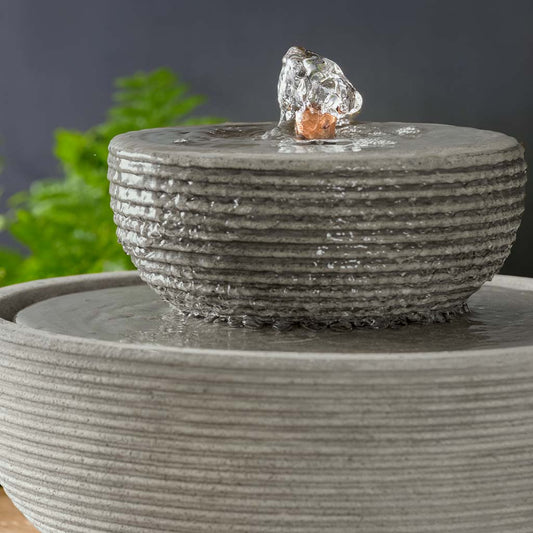 Campania International Ribbed Longport Outdoor Water Fountain