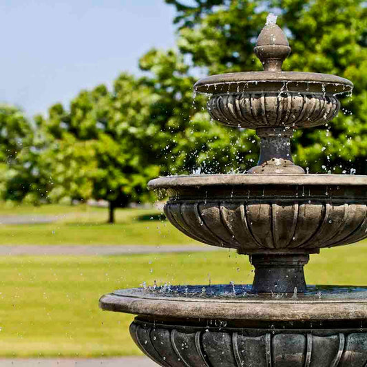 Campania International Three-Tier Longvue Outdoor Water Fountain
