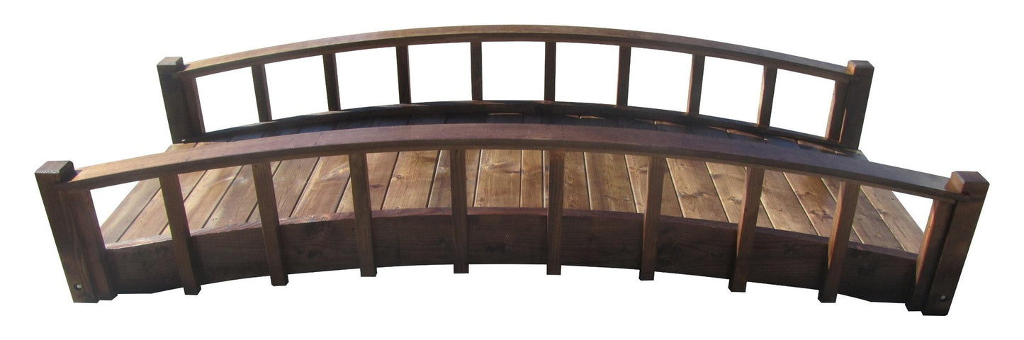 Japanese Wood Garden Bridge 8 ft.