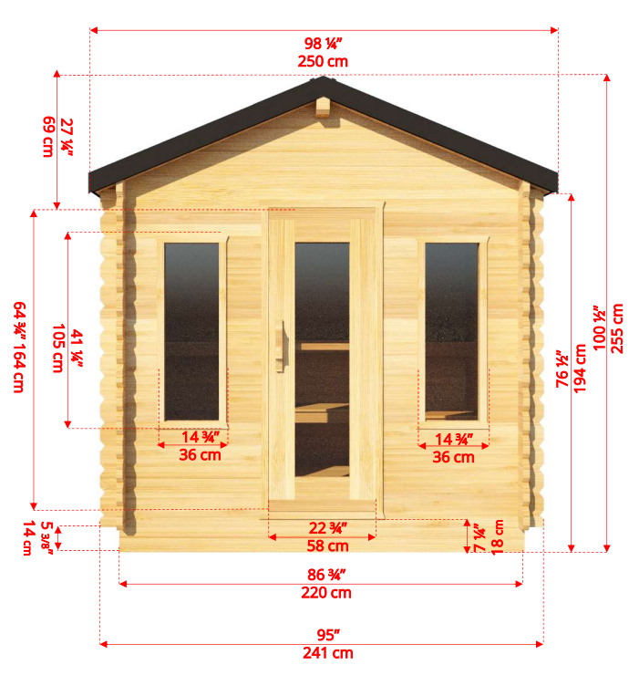 6 Person Cabin Sauna - Georgian