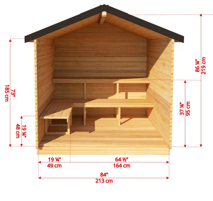 6 Person Cabin Sauna - Georgian