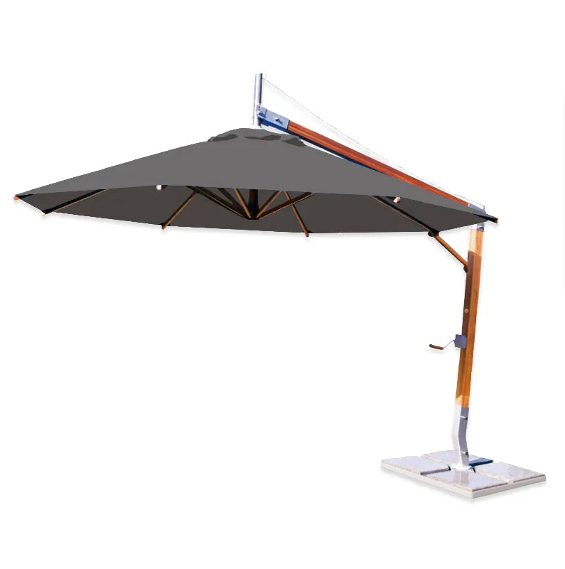 Bambrella Sirocco Side Wind Bamboo Cantilever Outdoor Umbrella