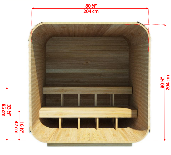 4 Person Cube Sauna - Luna