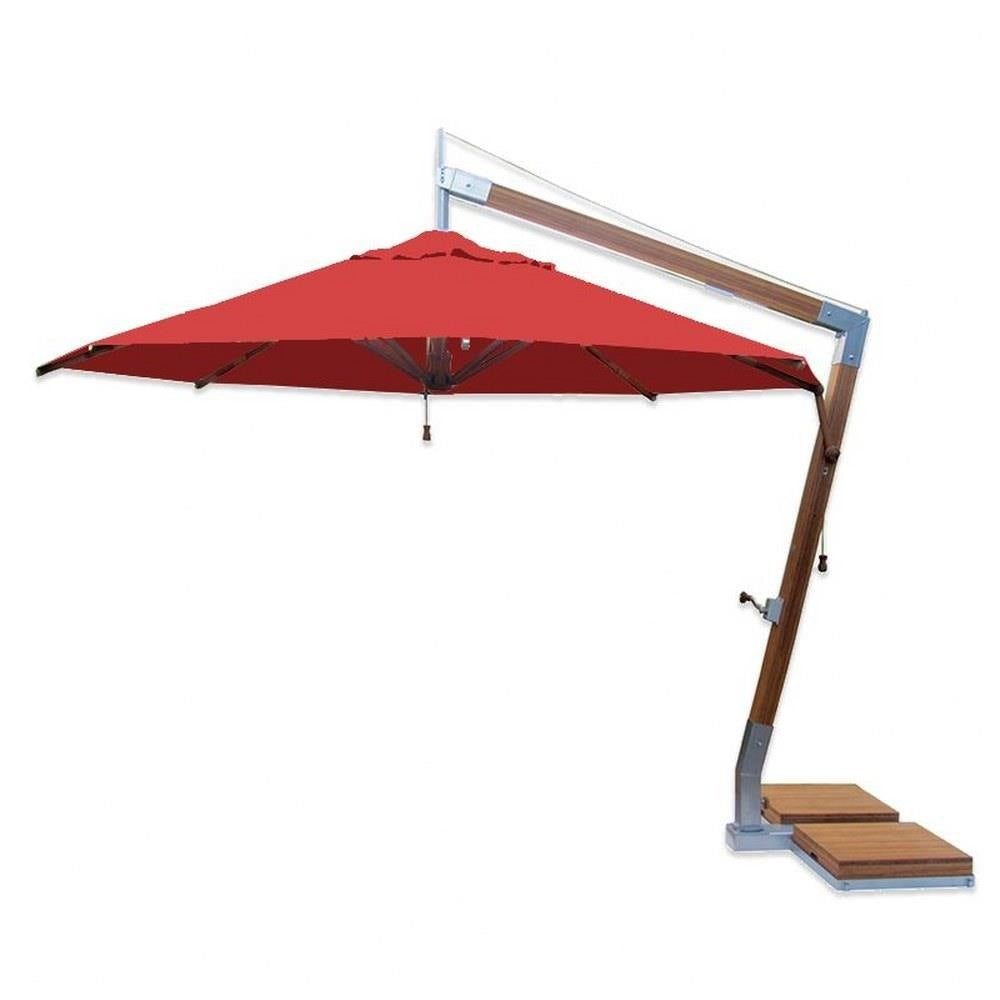 Bambrella Levante Side Wind 11.5 Round Cantilever Outdoor Umbrella