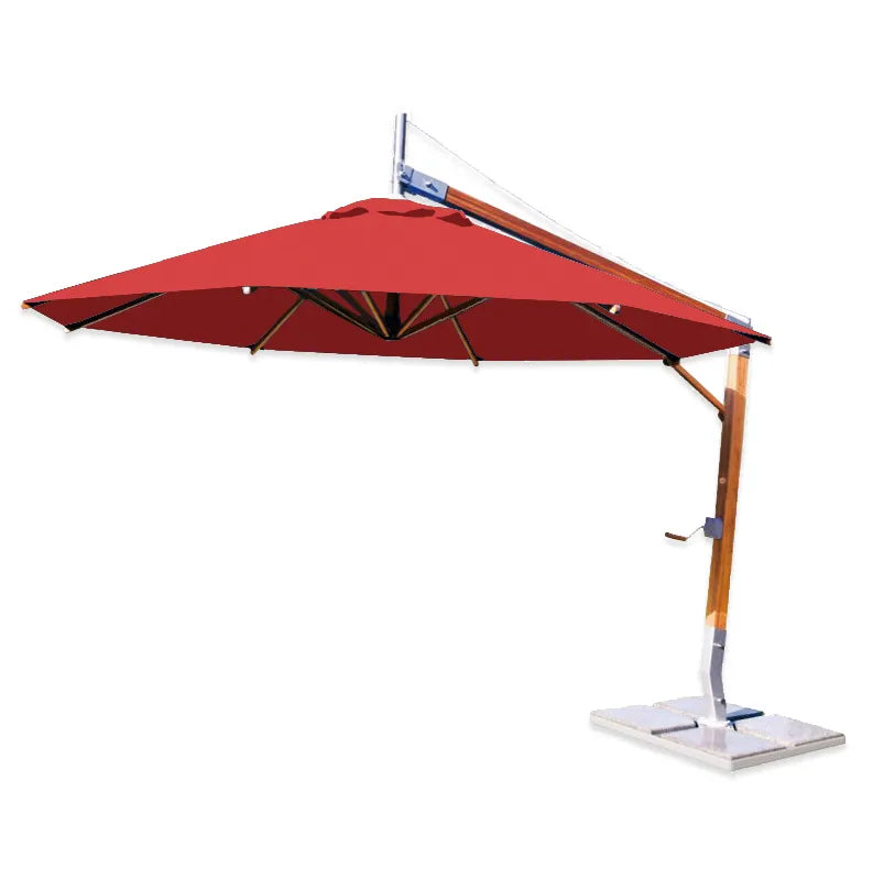 Bambrella Sirocco Side Wind Bamboo Cantilever Outdoor Umbrella