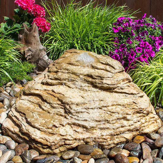 Blue Thumb Slate River Falls GFRC Boulder Fountain - Complete Kit