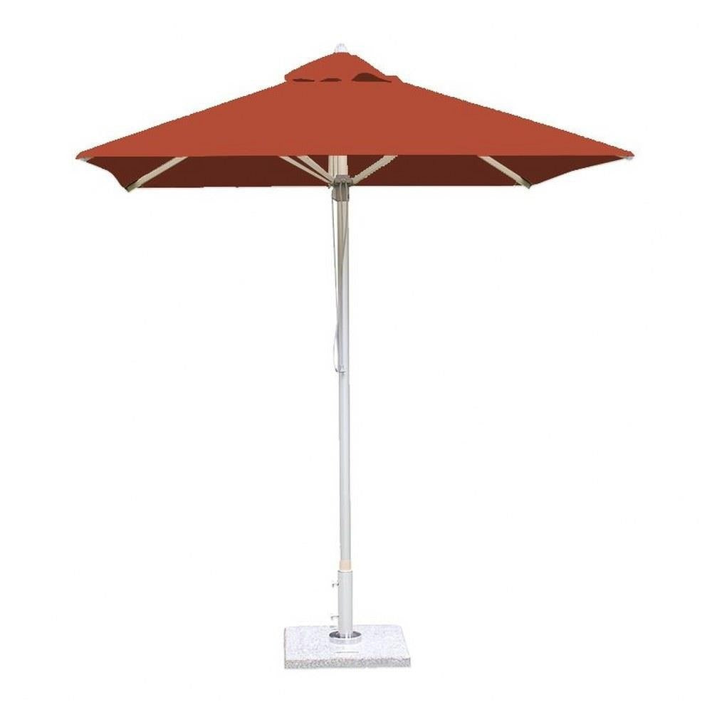 Bambrella Santa Ana Round Aluminum Market Umbrella with Pulley Lift