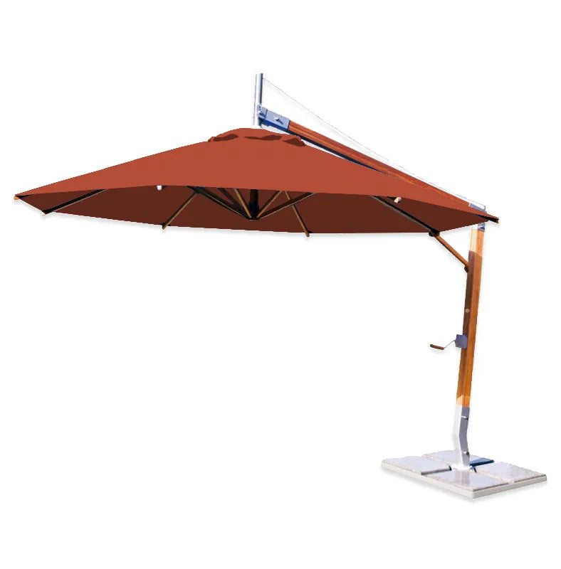 Bambrella Sirocco Side Wind Bamboo Cantilever Outdoor Umbrella