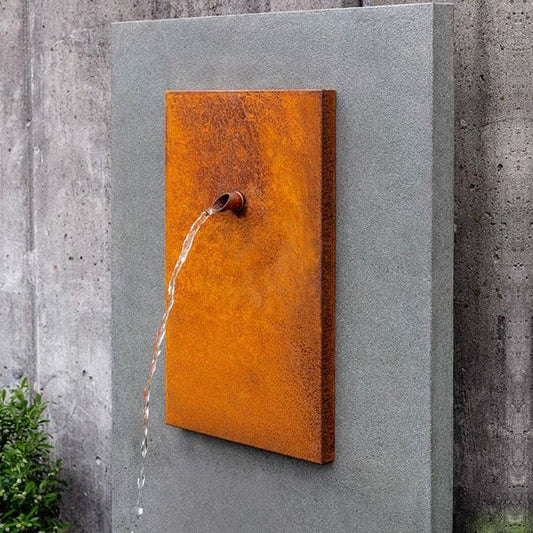 Campania International MC-1 Outdoor Wall Fountain - Corten Steel