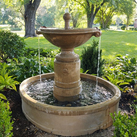 Campania International Borghese Garden Water Fountain with Basin