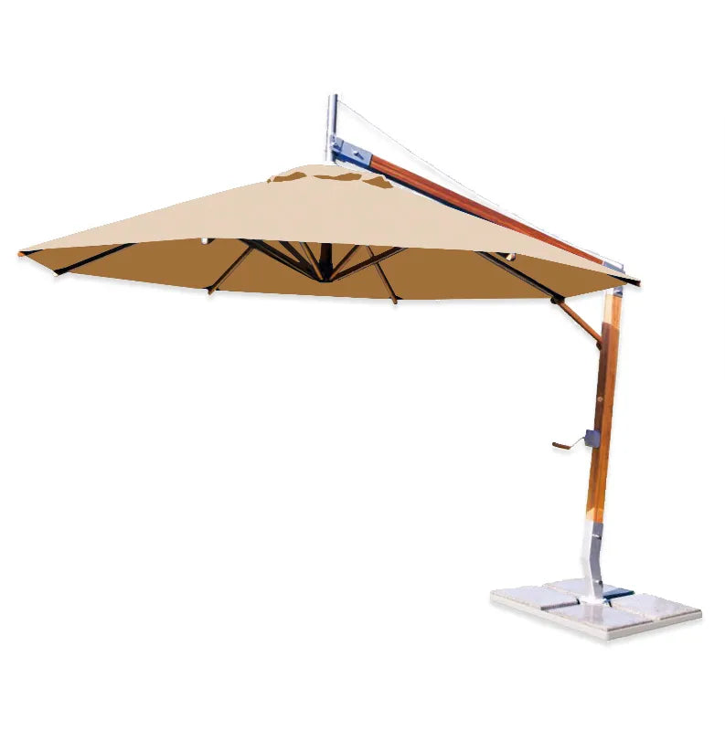 Bambrella Sirocco Side Wind Bamboo Cantilever Outdoor Umbrella