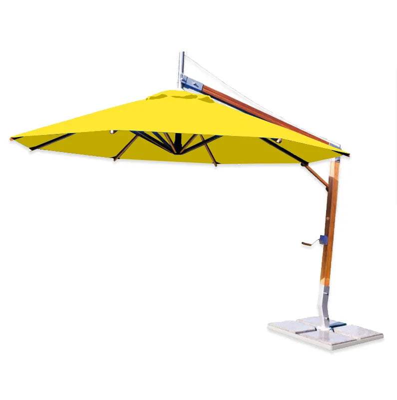Bambrella Sirocco Side Wind Bamboo Cantilever Outdoor Umbrella