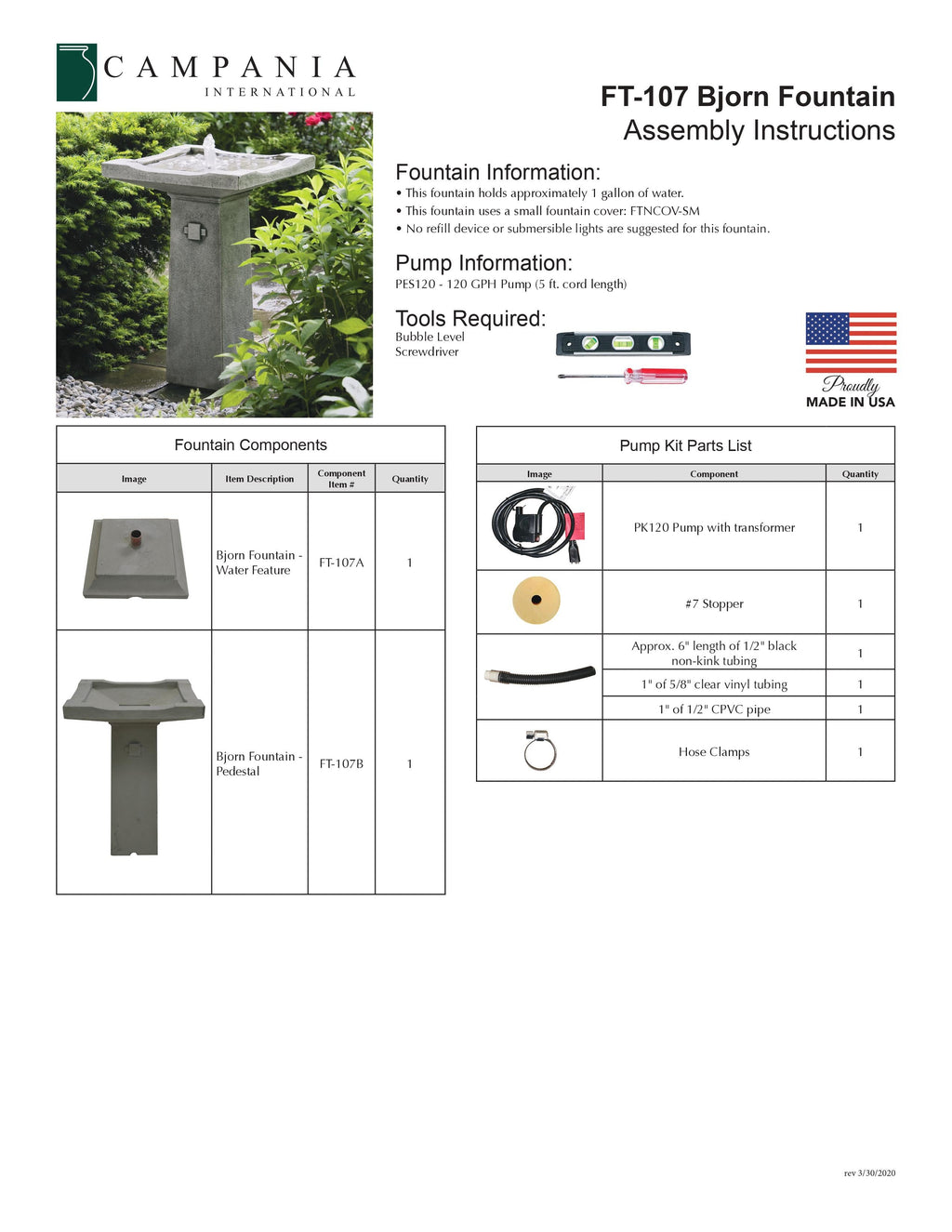Campania International Bjorn Fountain