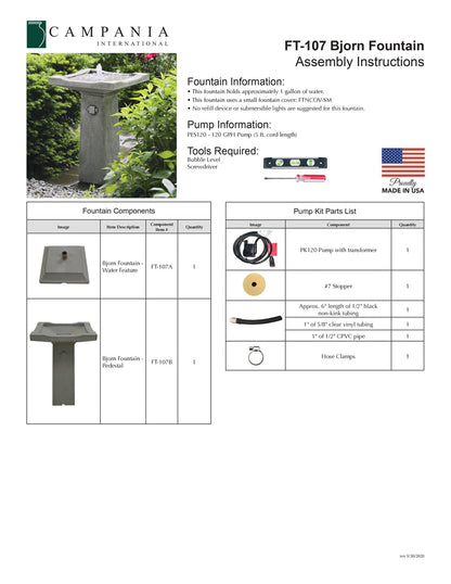 Campania International Bjorn Fountain