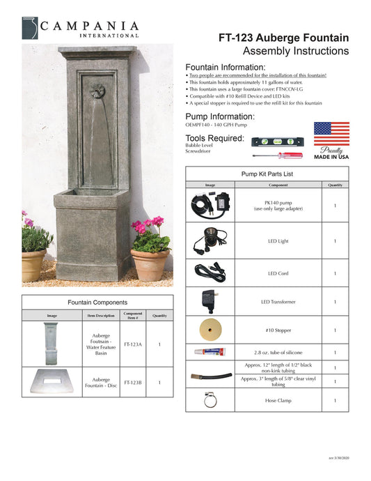 Auberge Fountain Campania International