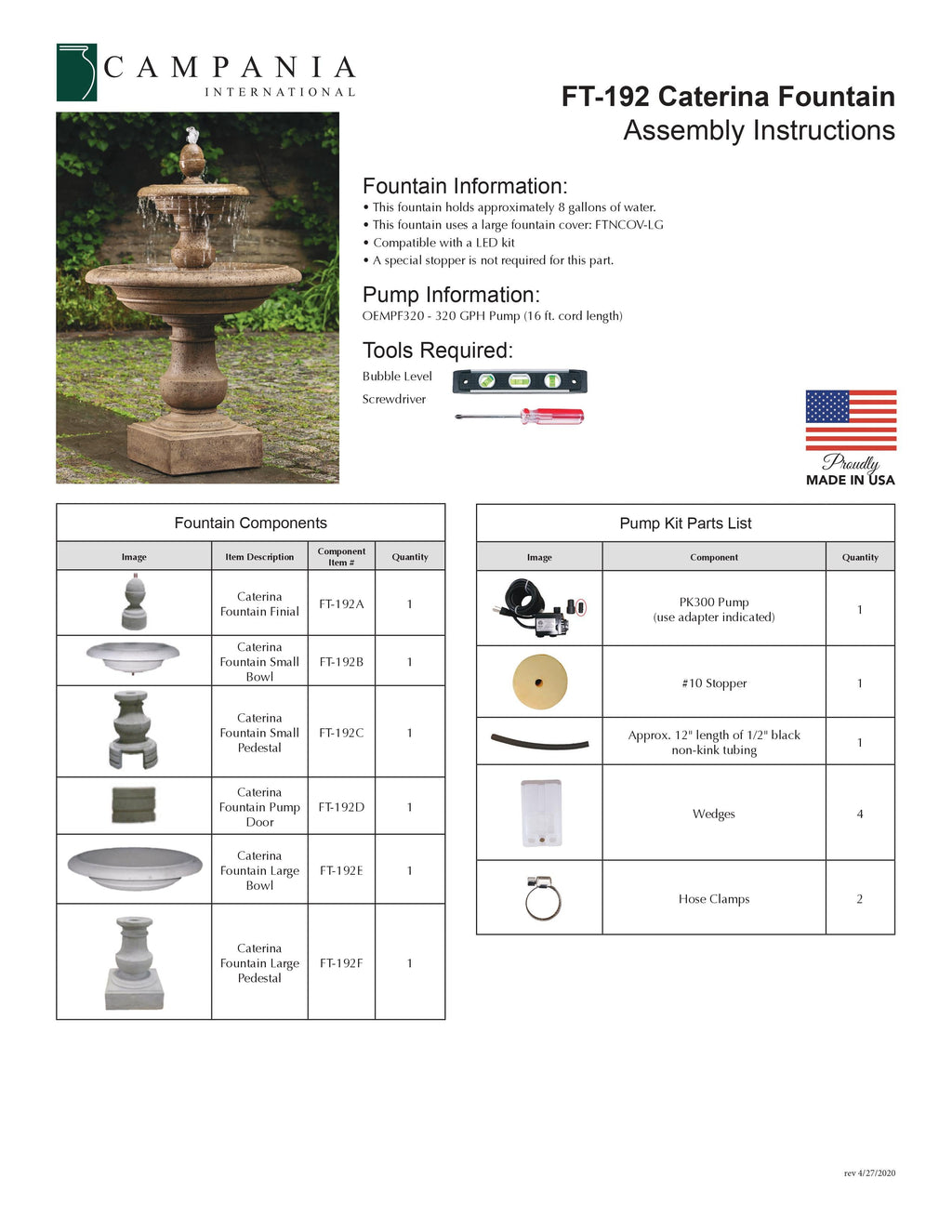 Campania International Caterina Fountain