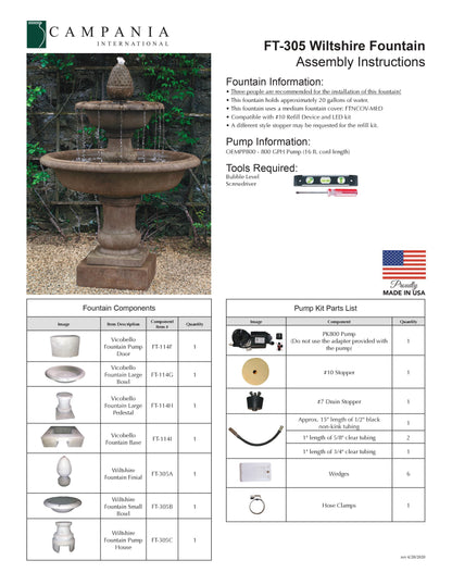 Campania International Wiltshire Tired Fountain