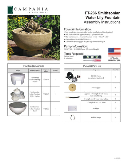 Campania International Smithsonian Lotus Fountain
