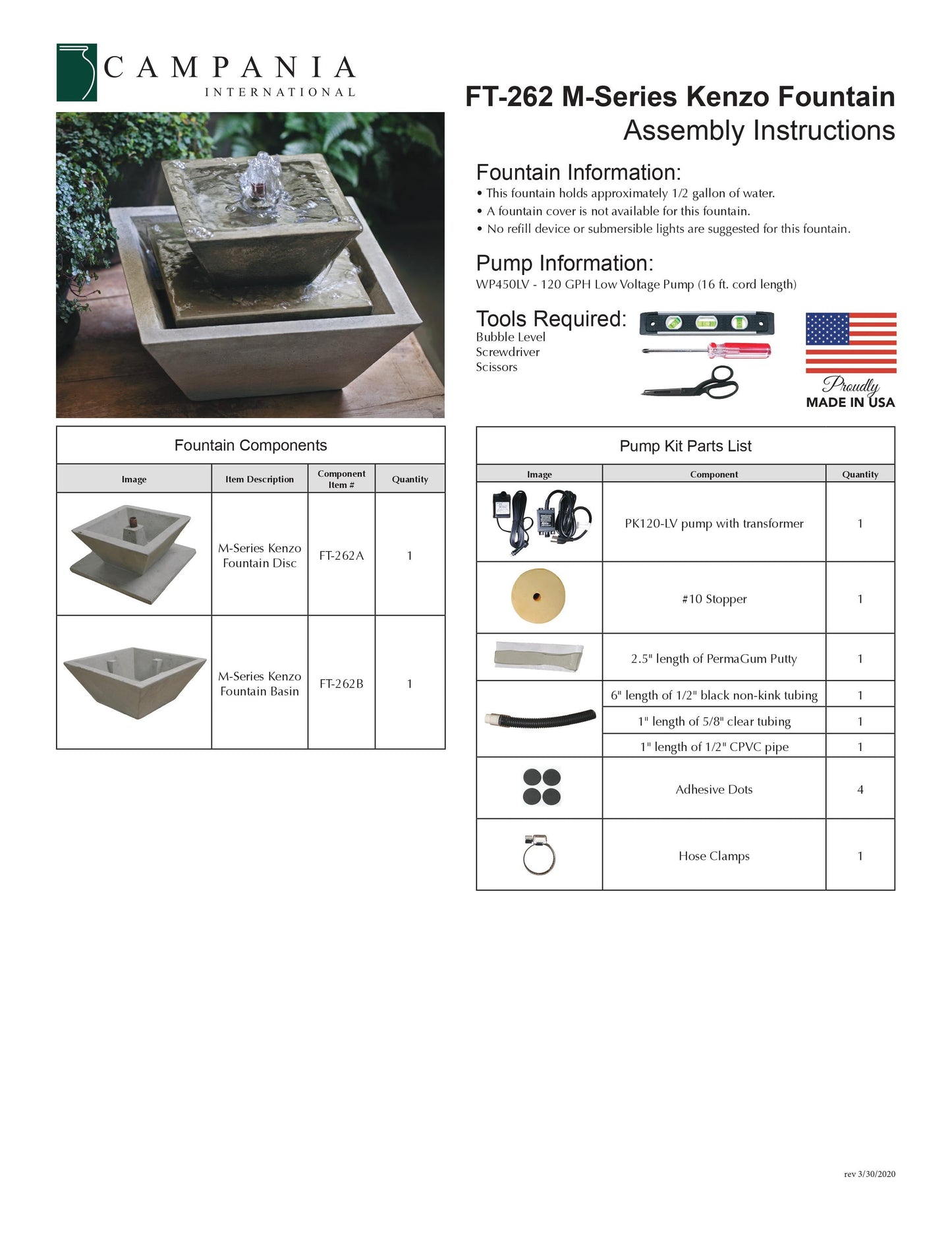 Campania International M-Series Kenzo Fountain