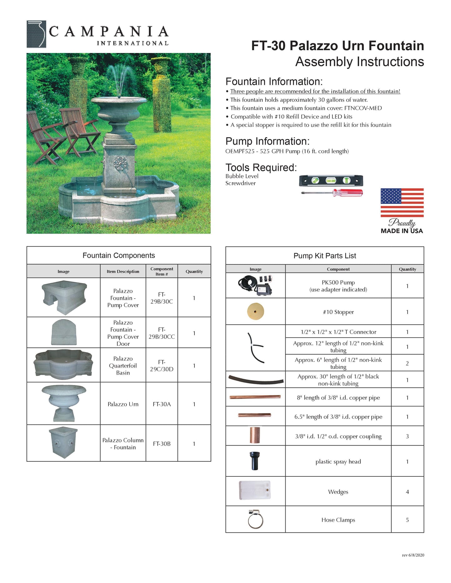 Campania International Palazzo Urn Fountain