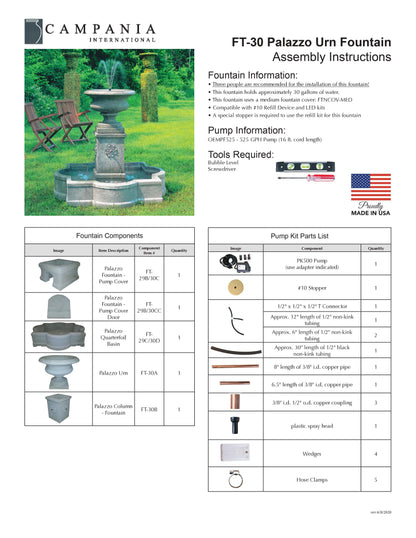 Campania International Palazzo Urn Fountain