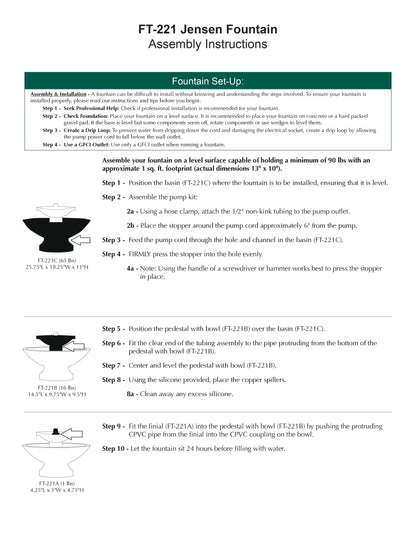 Campania International Jensen Oval Fountain