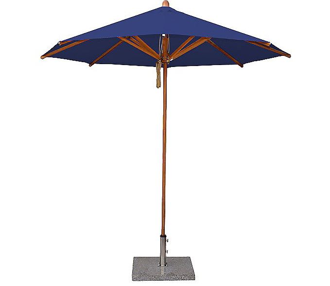 Bambrella Levante 13' Round Wooden Outdoor Umbrella with Pulley Lift – 2.25" Pole, 8 Ribs, 4.0m R-L