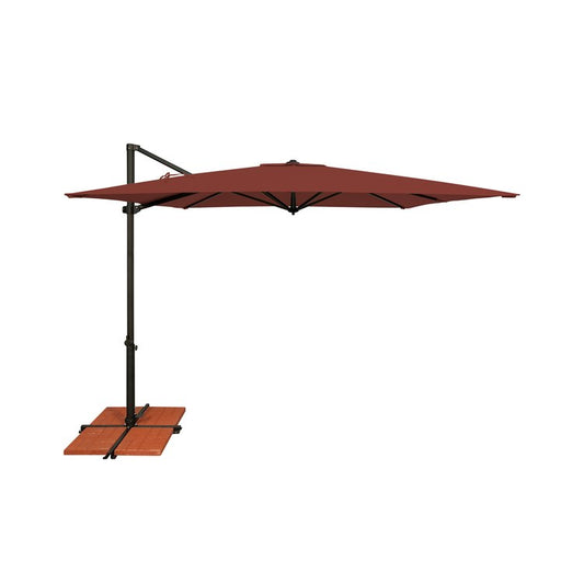SimplyShades Skye 8.6' Square Cantilever Umbrella with Cross Bar Stand