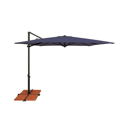 SimplyShades Skye 8.6' Square Cantilever Umbrella with Cross Bar Stand