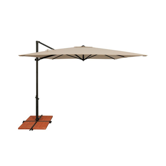 SimplyShades Skye 8.6' Square Cantilever Umbrella with Cross Bar Stand